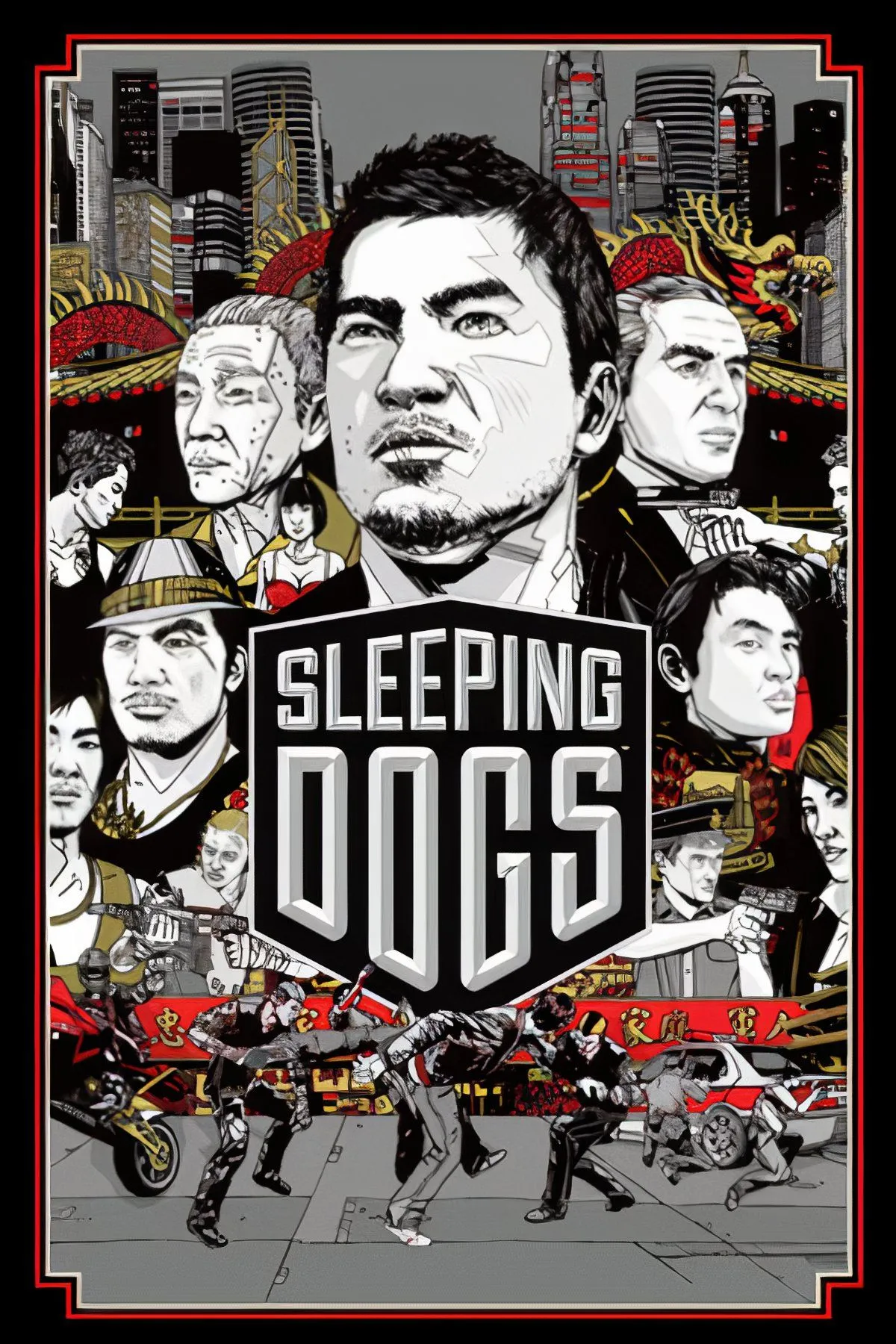 Wei Shen chiến đấu trong những con phố tấp nập của Hồng Kông về đêm trong Sleeping Dogs