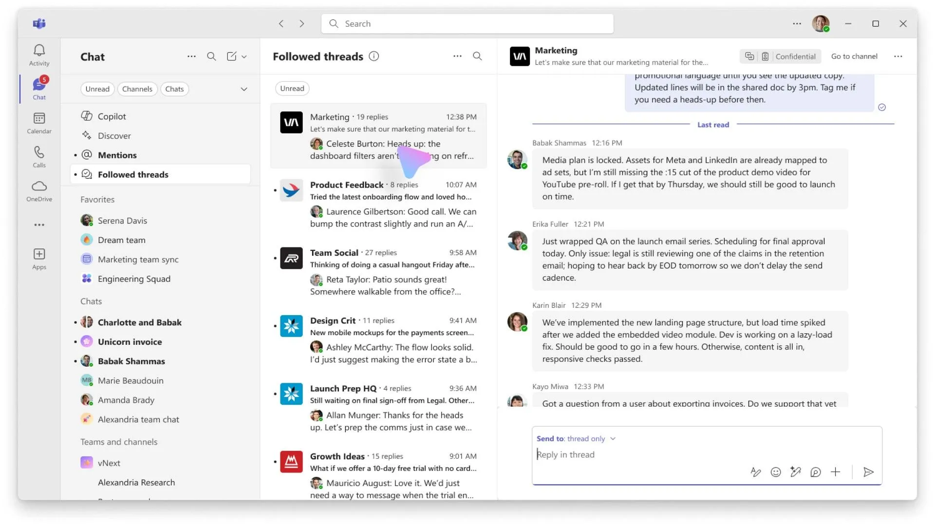 Xem trước tính năng Hội thoại theo dõi (Followed Threads) trong Microsoft Teams